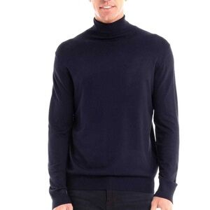 Scotch & Soda Ecovero Melange Navy Turtleneck Sweater